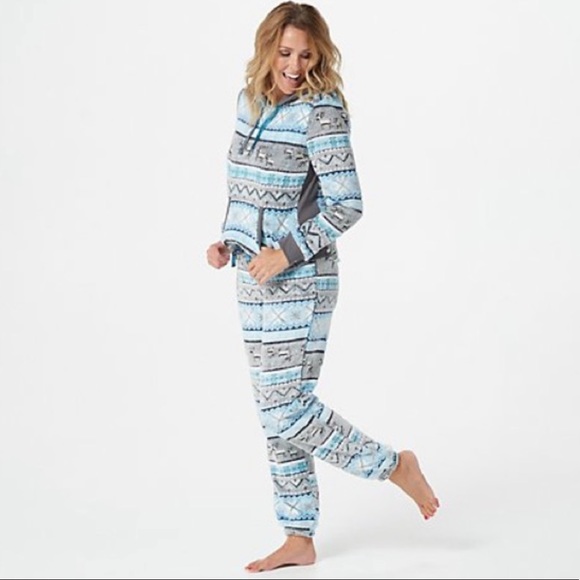 Muk Luk Fleece Holiday Lounge Set NWT - Picture 5 of 7